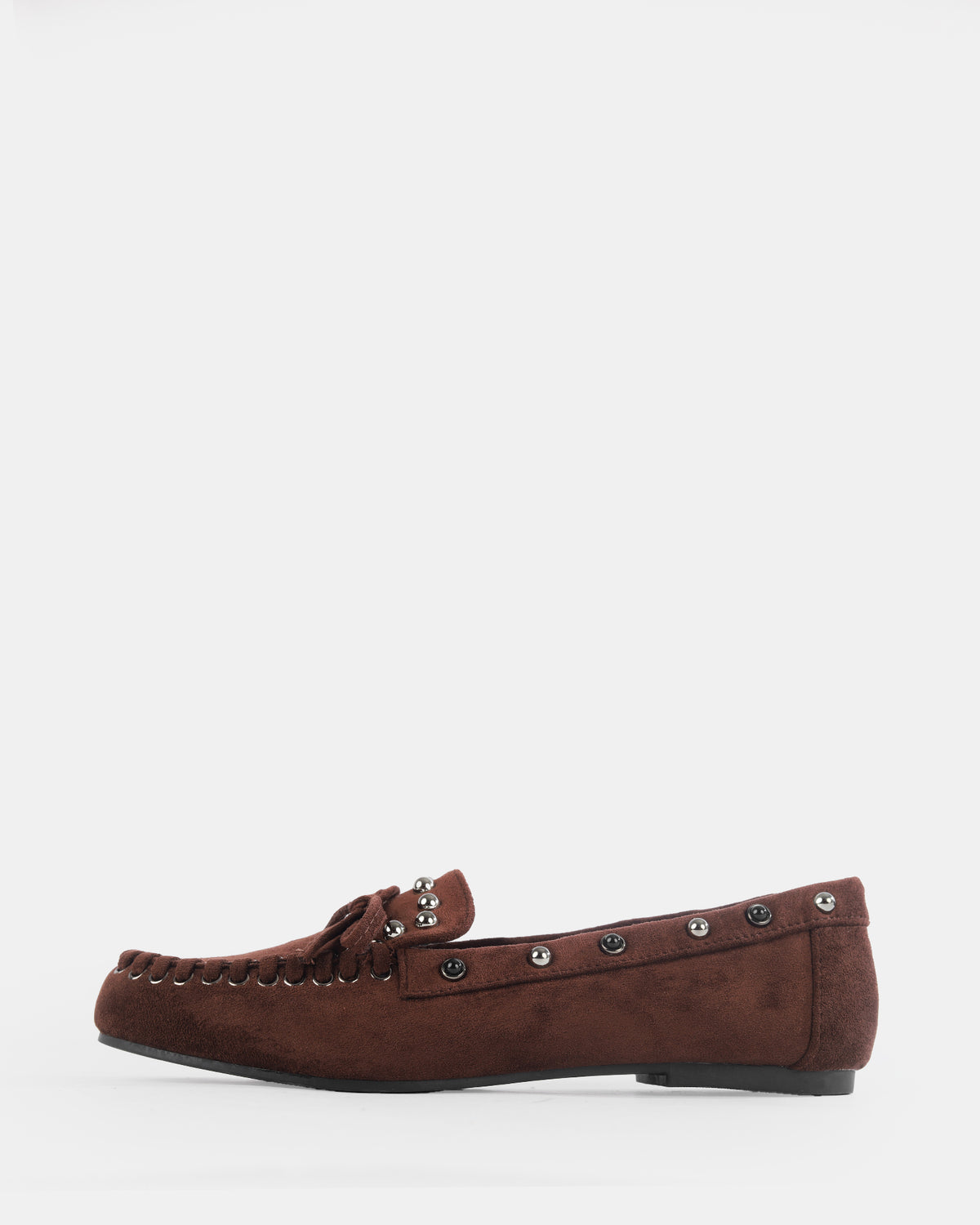 Botshy Women's Studded Moccasin Loafer Cafe