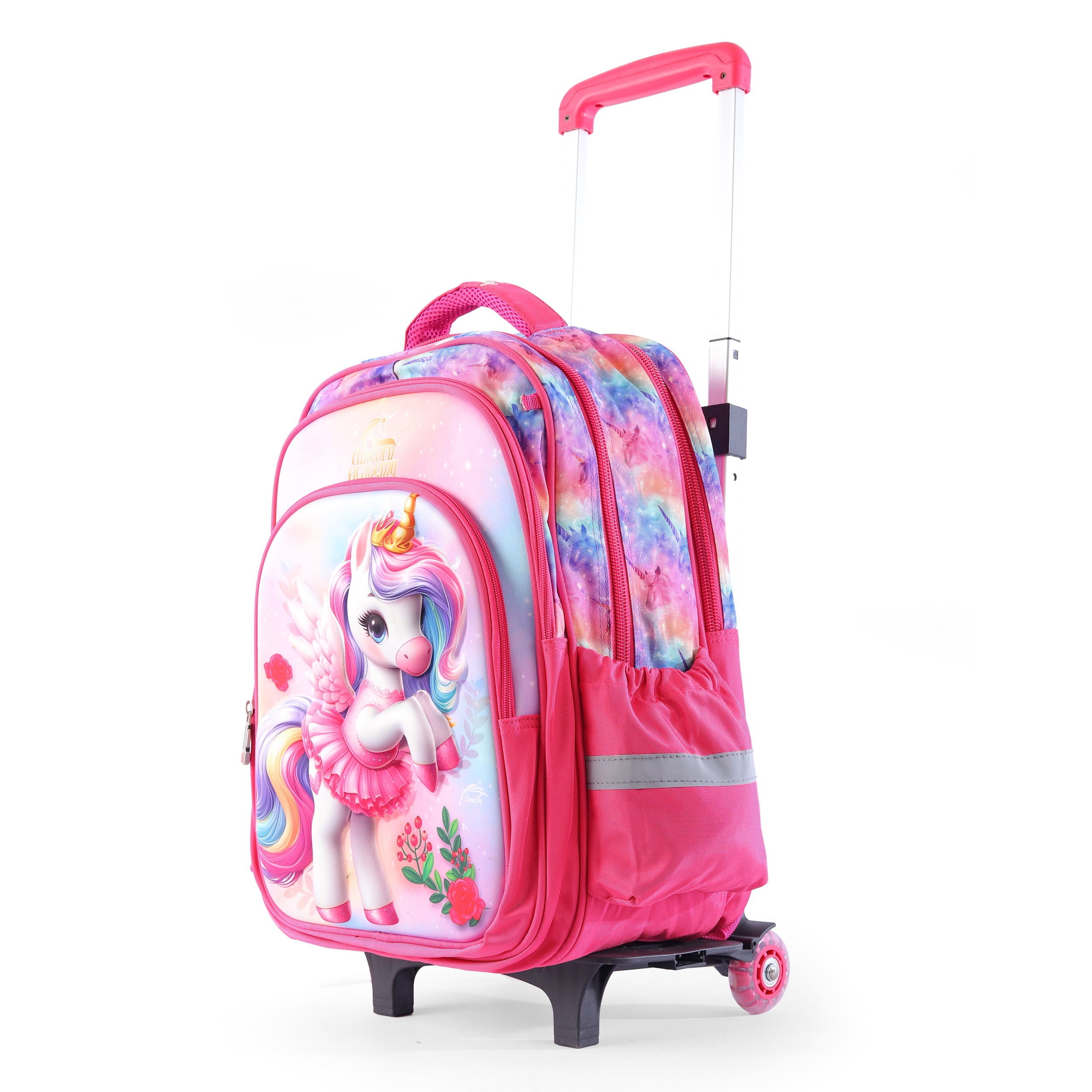 Winged Unicorn Kids Backpack – Pink 96836-8-96836-9 wheels