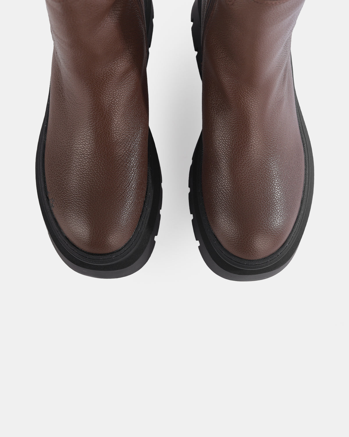 Botshy Women's Chunky Leather Chelsea Boot Cafe