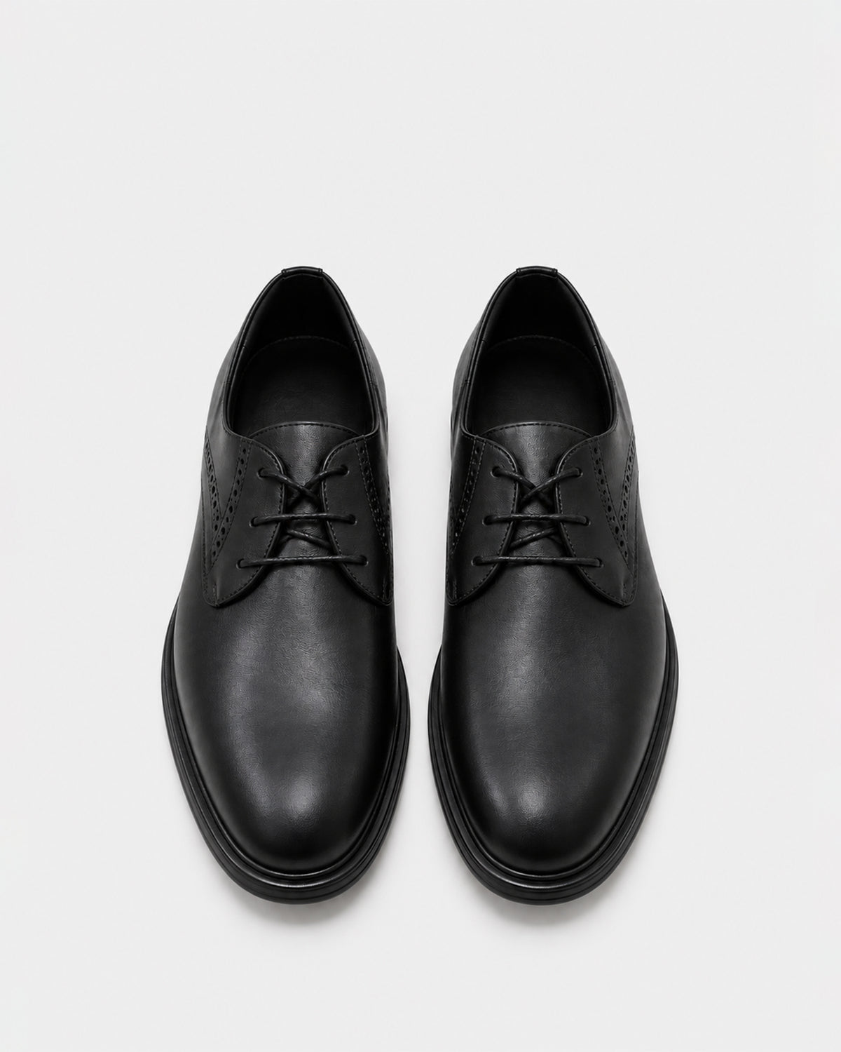 Men's Leather Derby Shoe – Black