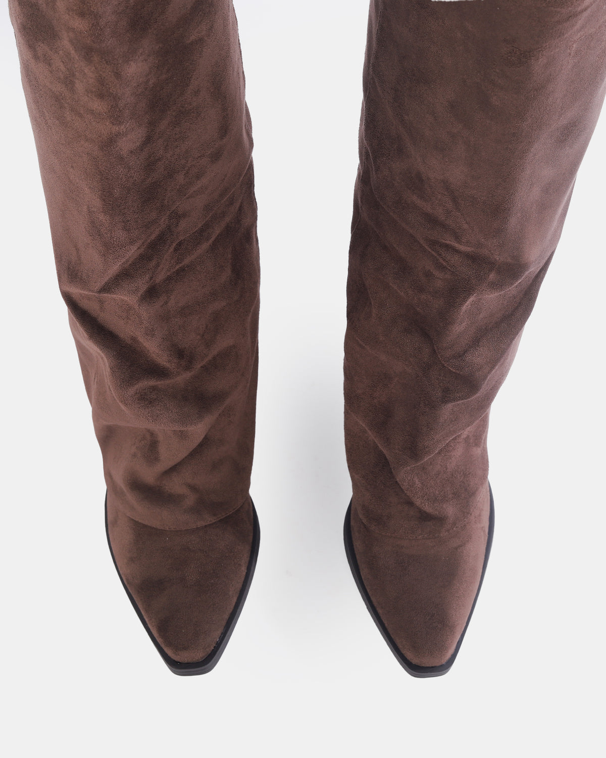 Botshy Women's Tall Suede Fold-Over Boot Cafe