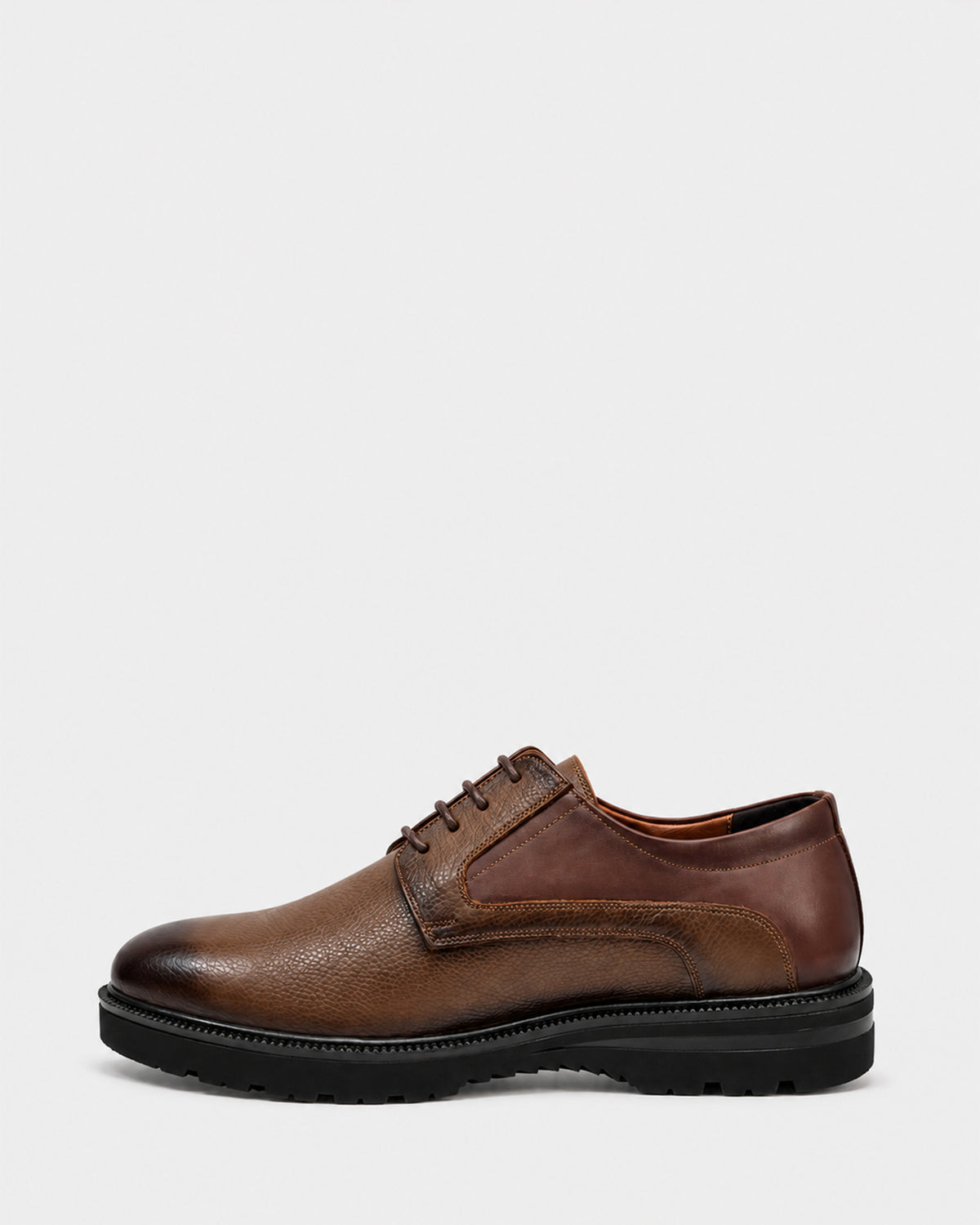 Men's Leather Chunky-Sole Derby – Black, Brown & Havan