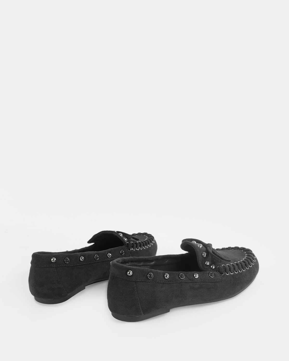 Botshy Women's Studded Moccasin Loafer Black