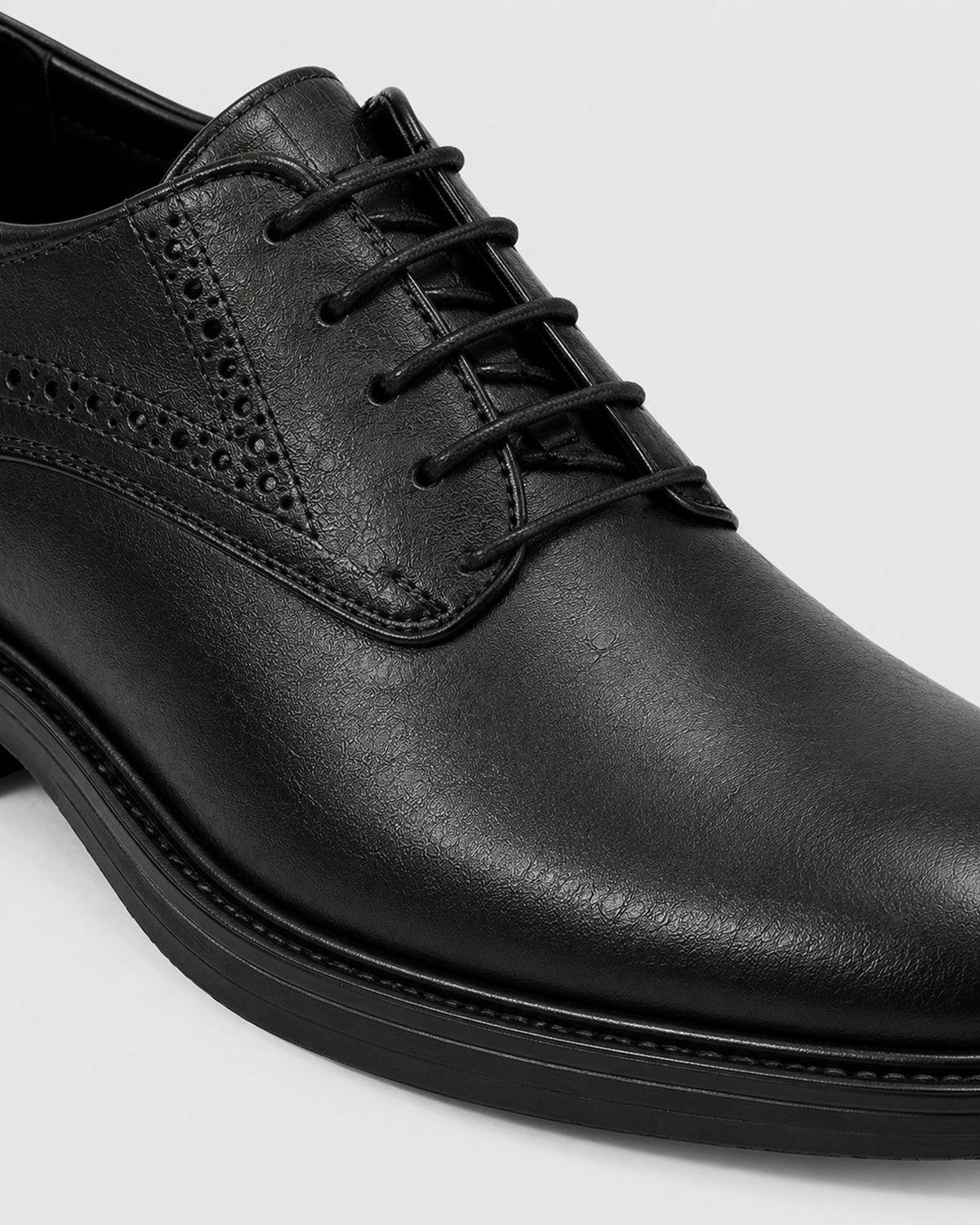 Men's Leather Derby Shoe – Black