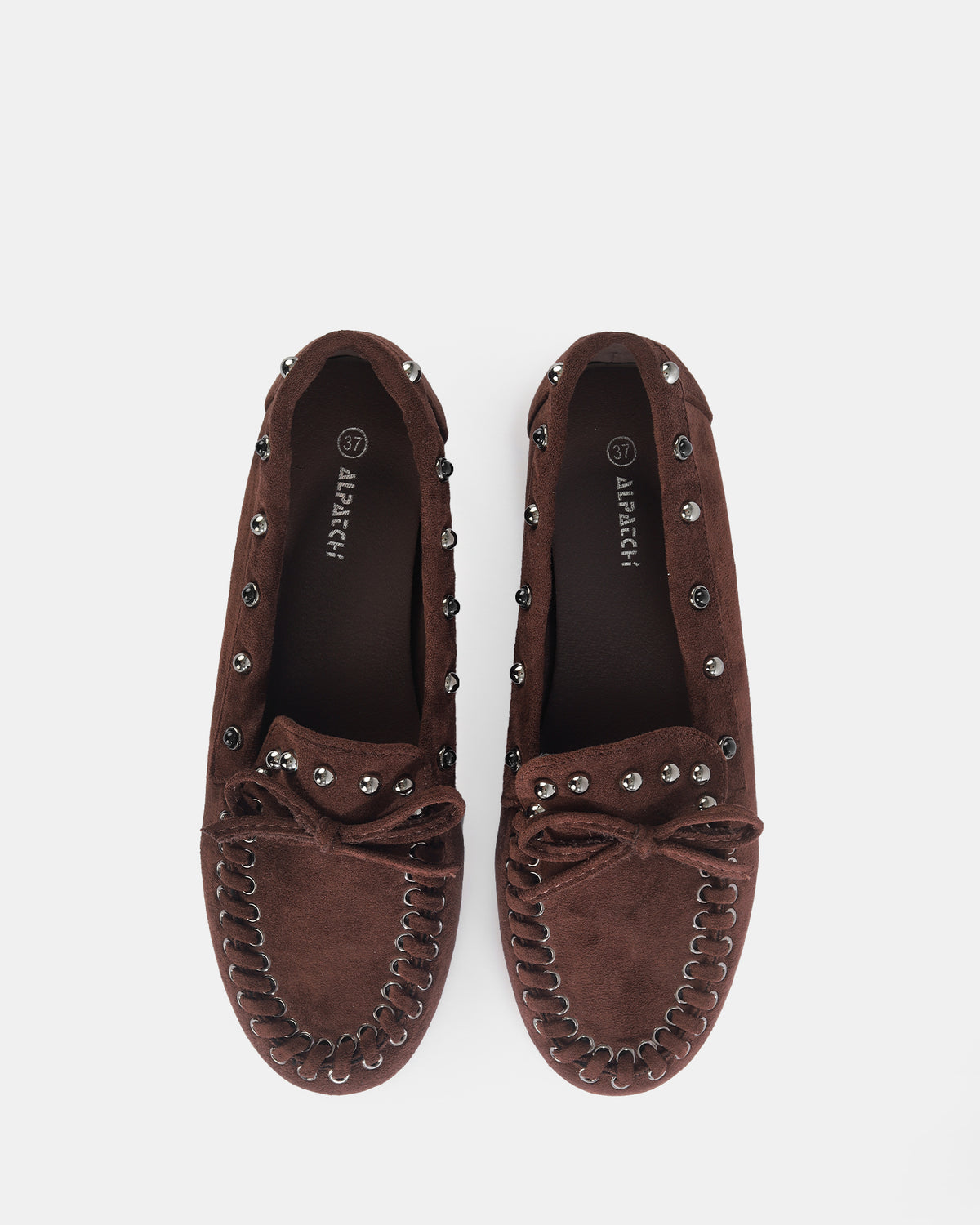 Botshy Women's Studded Moccasin Loafer Cafe