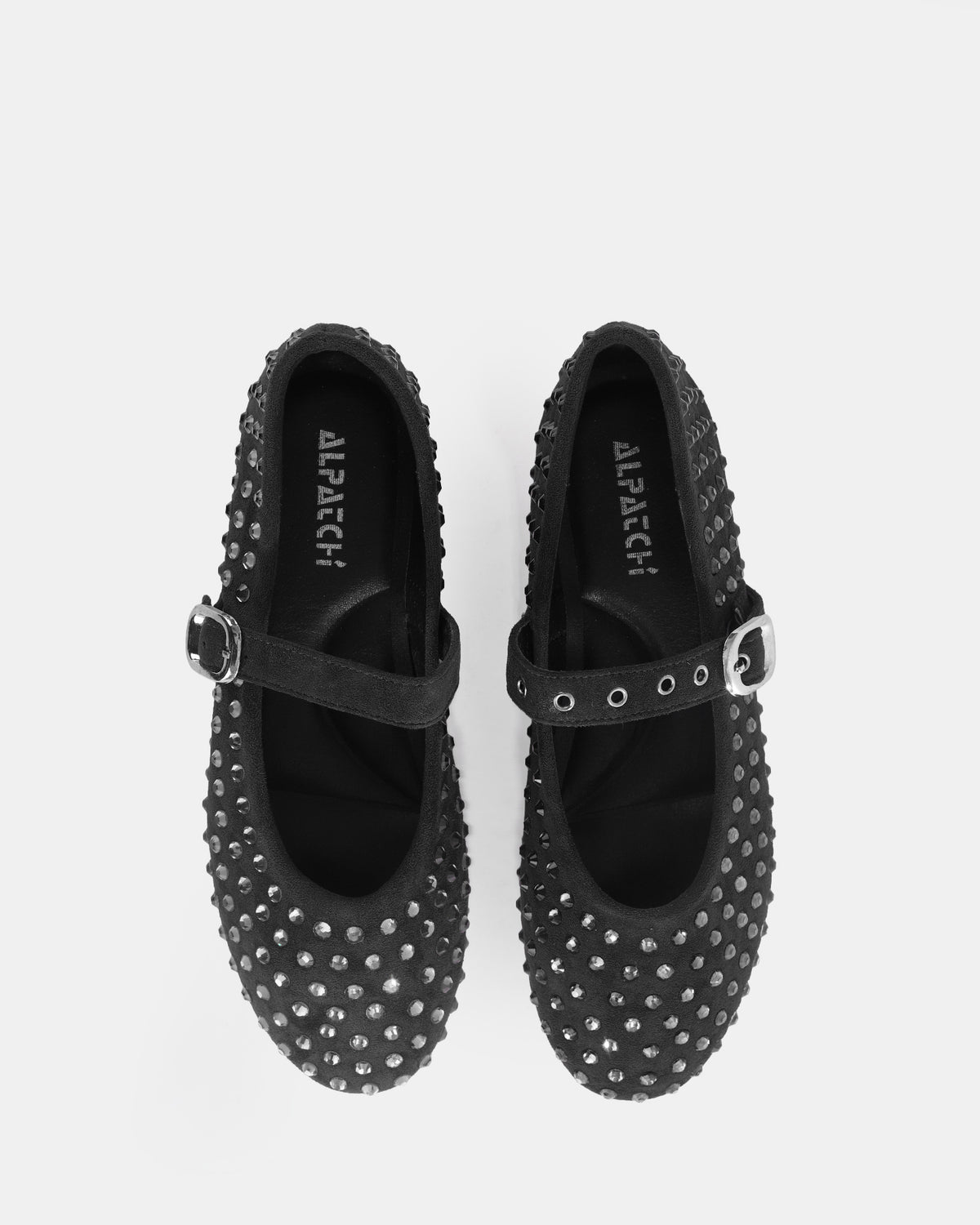 Botshy Women's Studded Mary Jane Flat Black