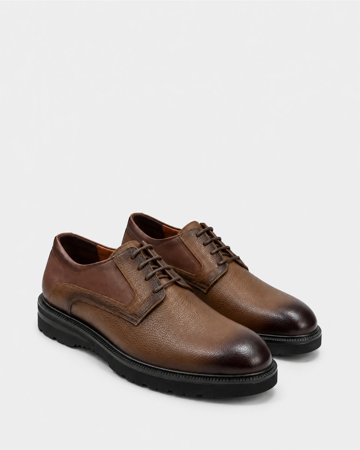 Men's Leather Chunky-Sole Derby – Black, Brown & Havan