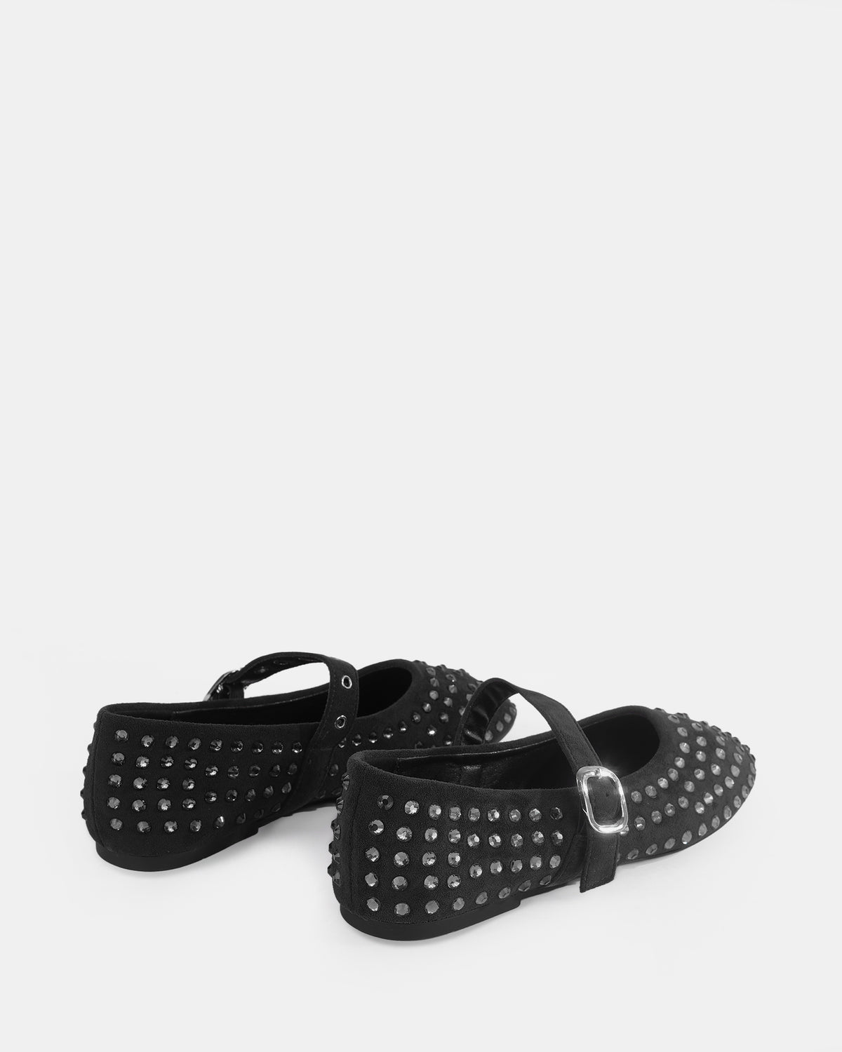 Botshy Women's Studded Mary Jane Flat Black