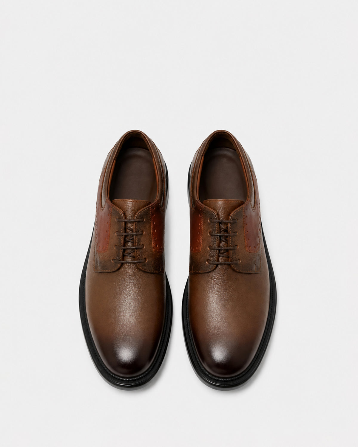 Men's Leather Plain-Toe Derby – Havan & Black