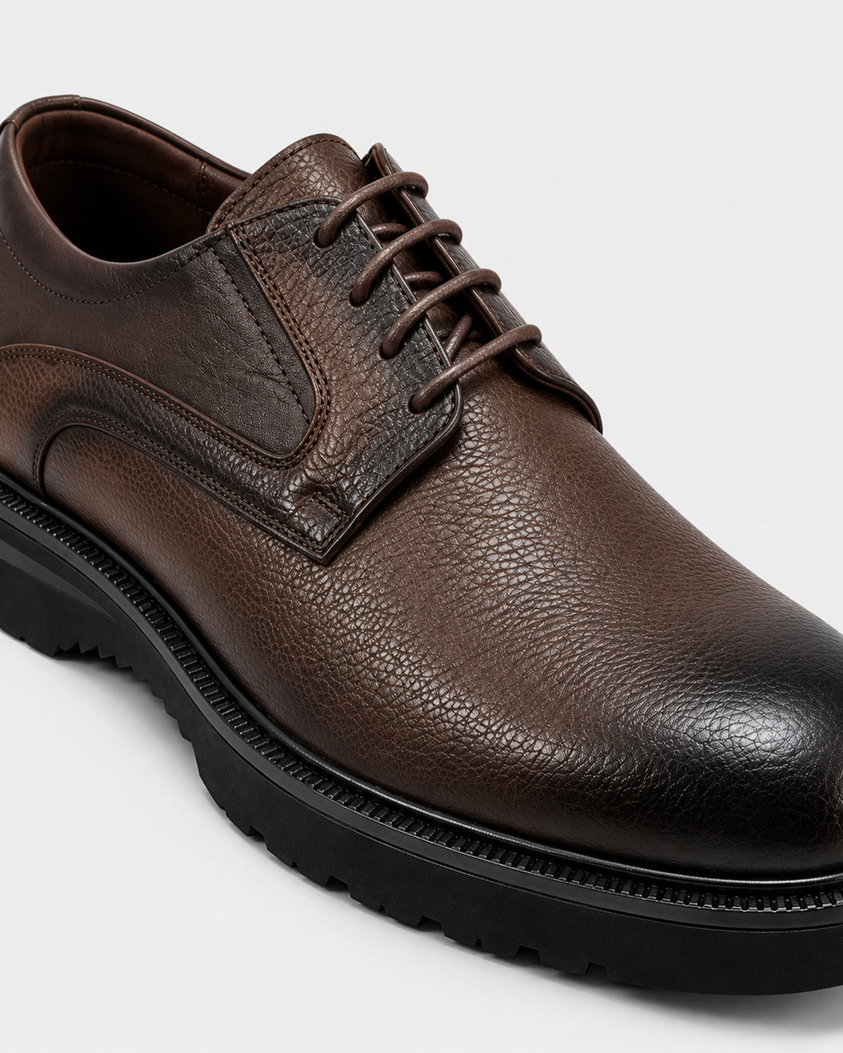 Men's Leather Chunky-Sole Derby – Black, Brown & Havan