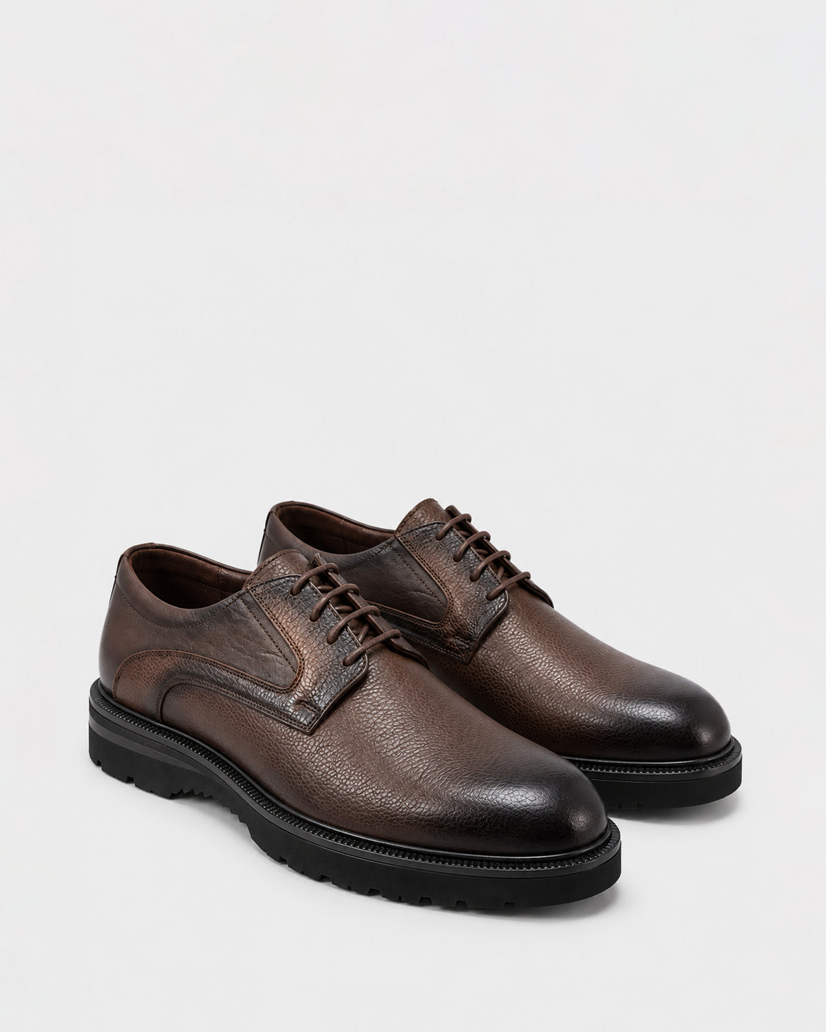 Men's Leather Chunky-Sole Derby – Black, Brown & Havan