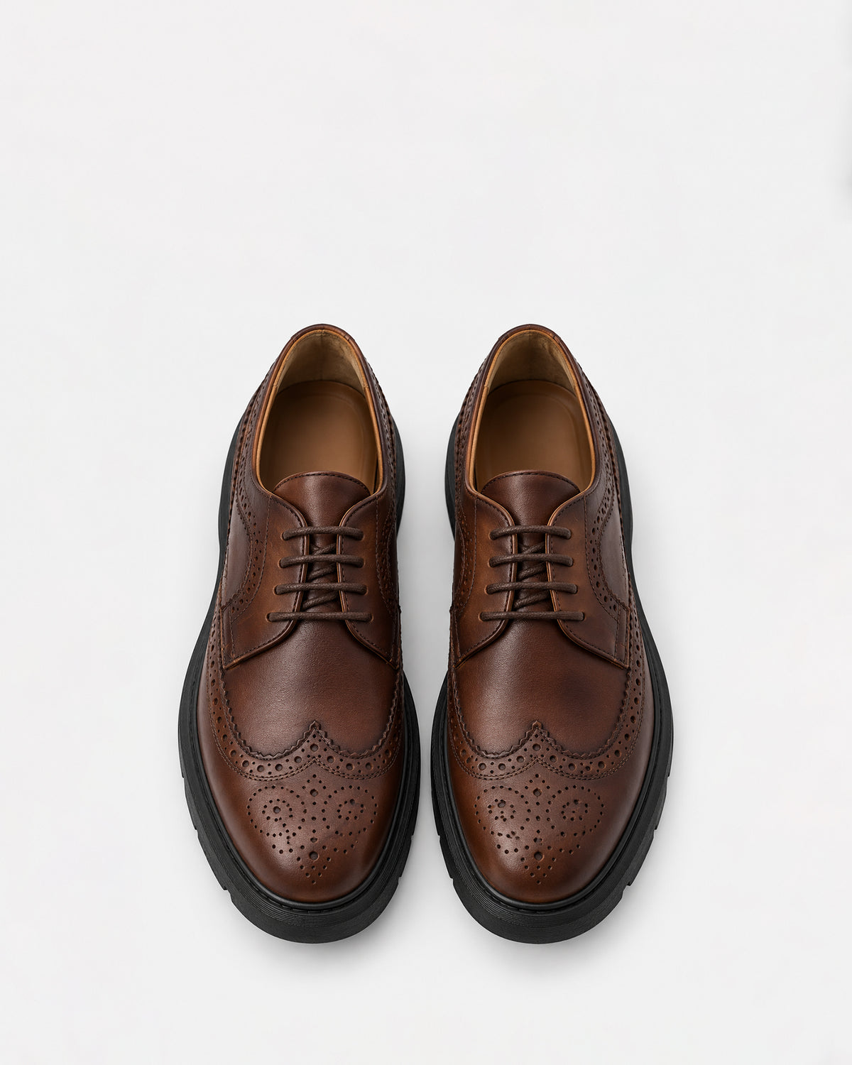 Lotfy Men's Leather Brogue Shoe 97051-103002 Hazelnut