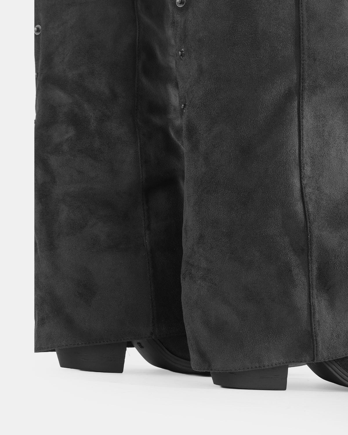 Botshy Women's Tall Suede Fold-Over Boot Black