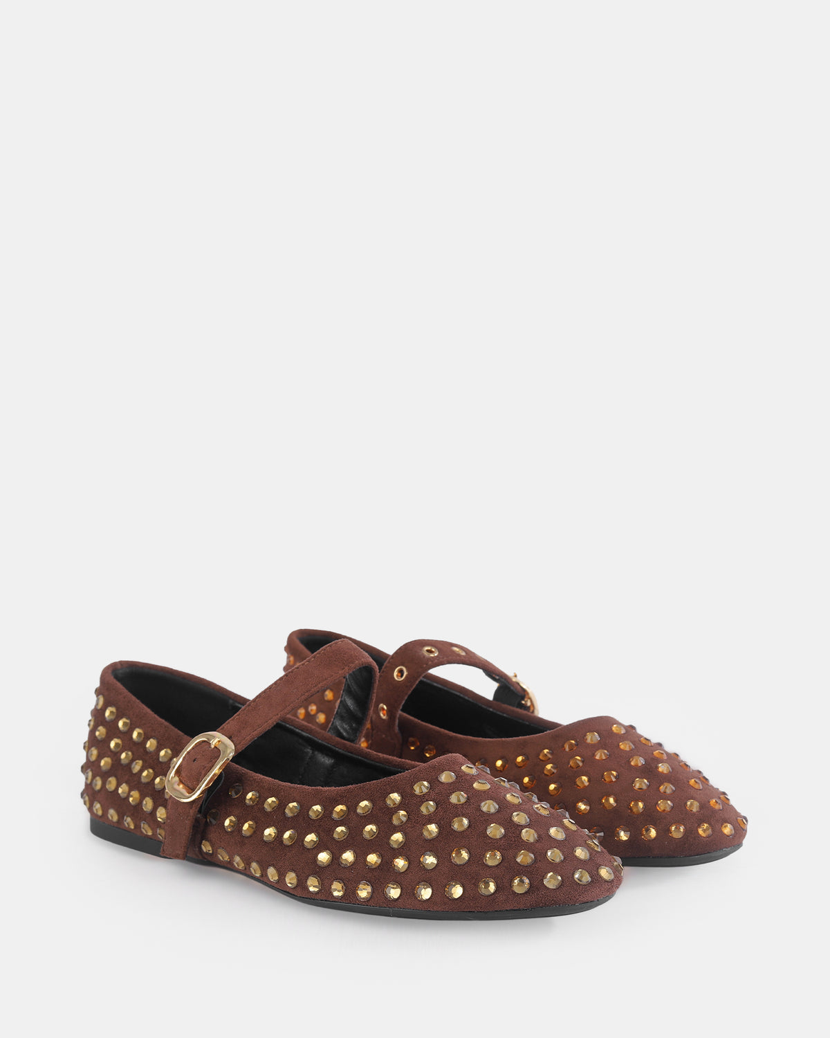 Botshy Women's Studded Mary Jane Flat Cafe