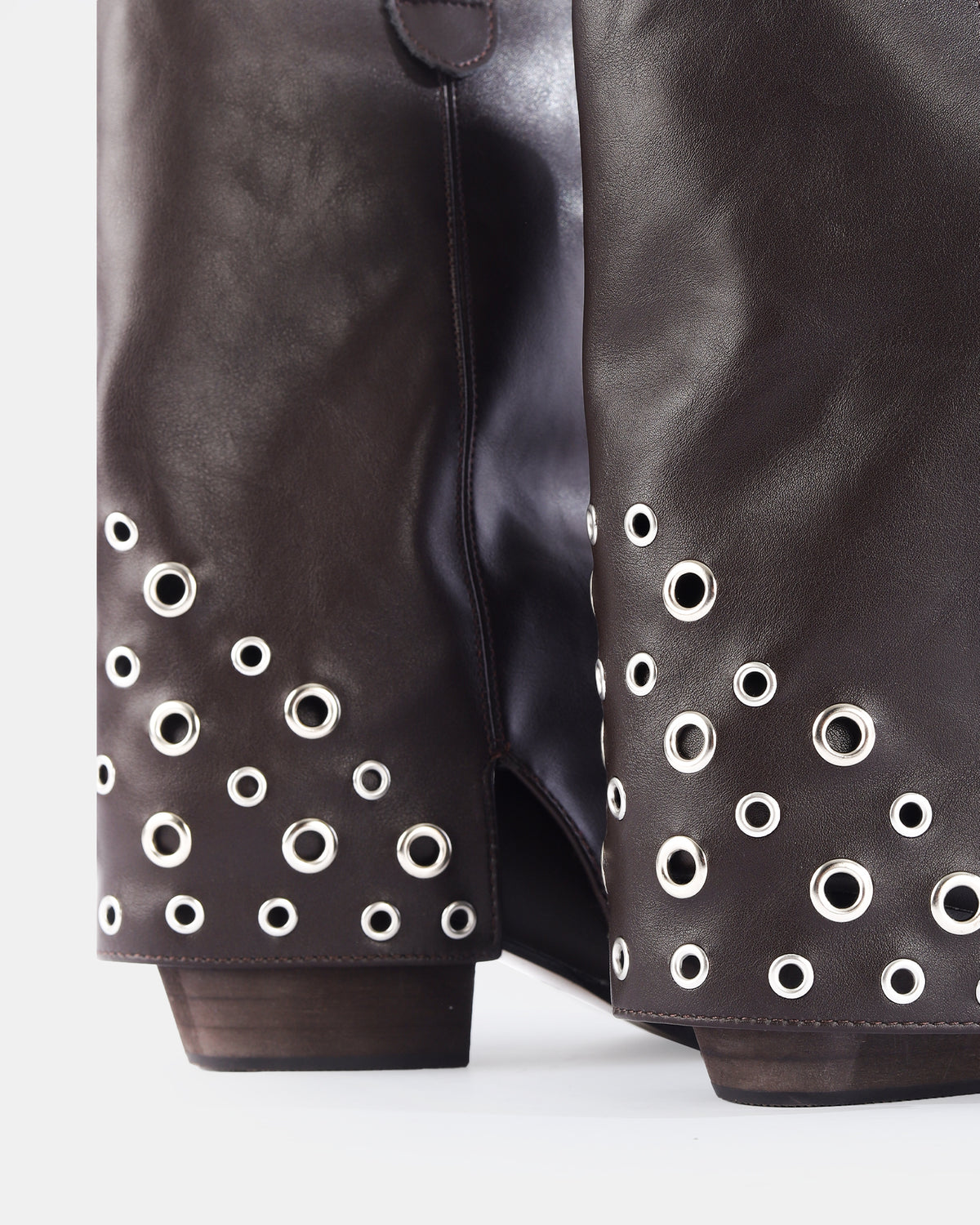 Botshy Women's Eyelet Western Ankle Boot Brown