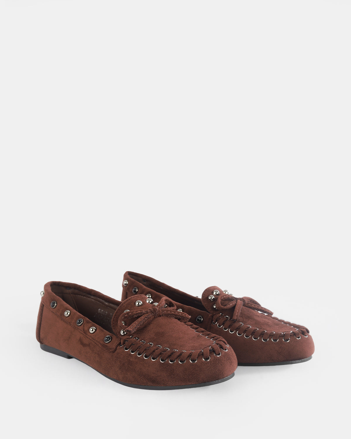 Botshy Women's Studded Moccasin Loafer Cafe