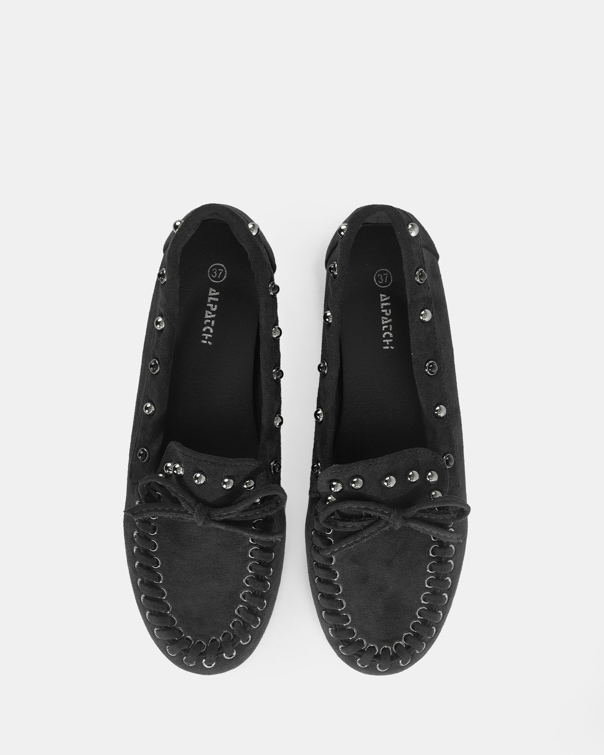 Botshy Women's Studded Moccasin Loafer Black