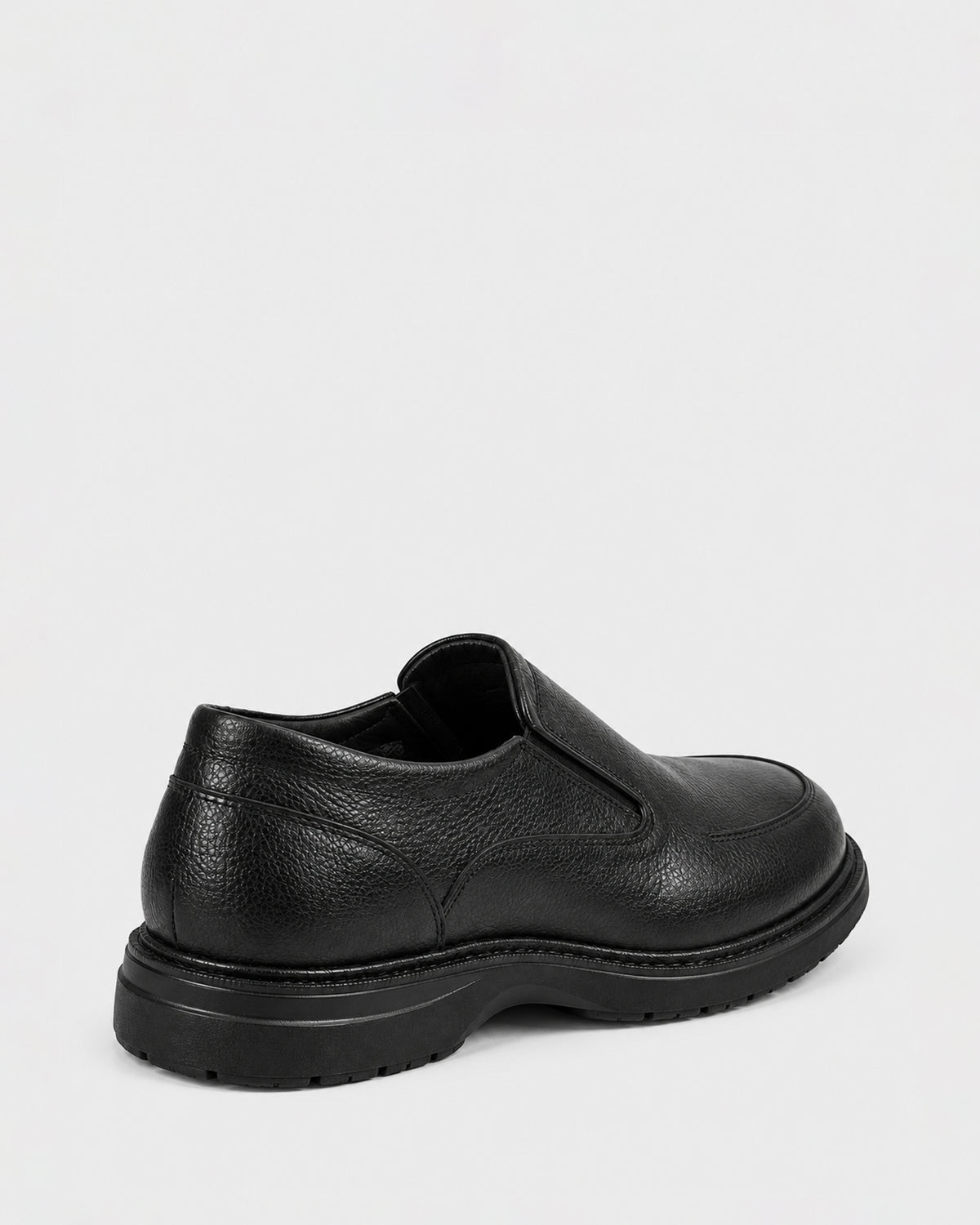 Men's Leather Slip-On Shoe – Black