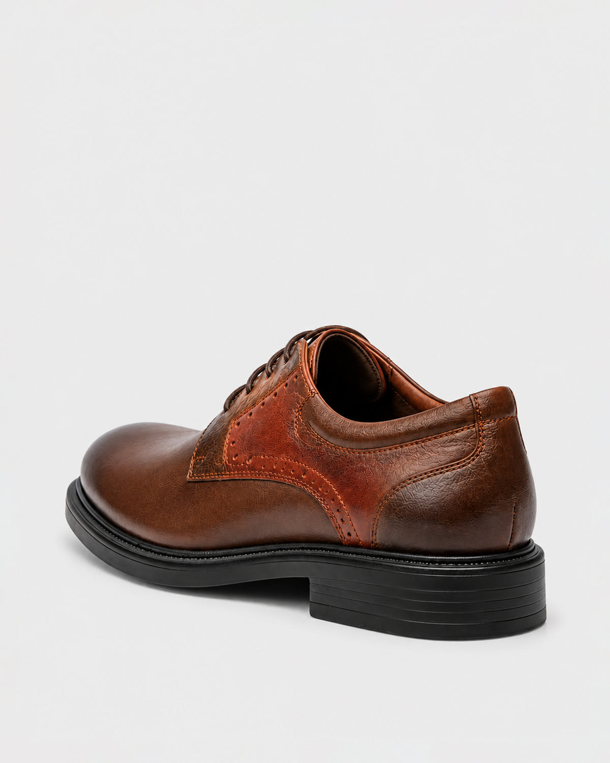 Men's Leather Plain-Toe Derby – Havan & Black