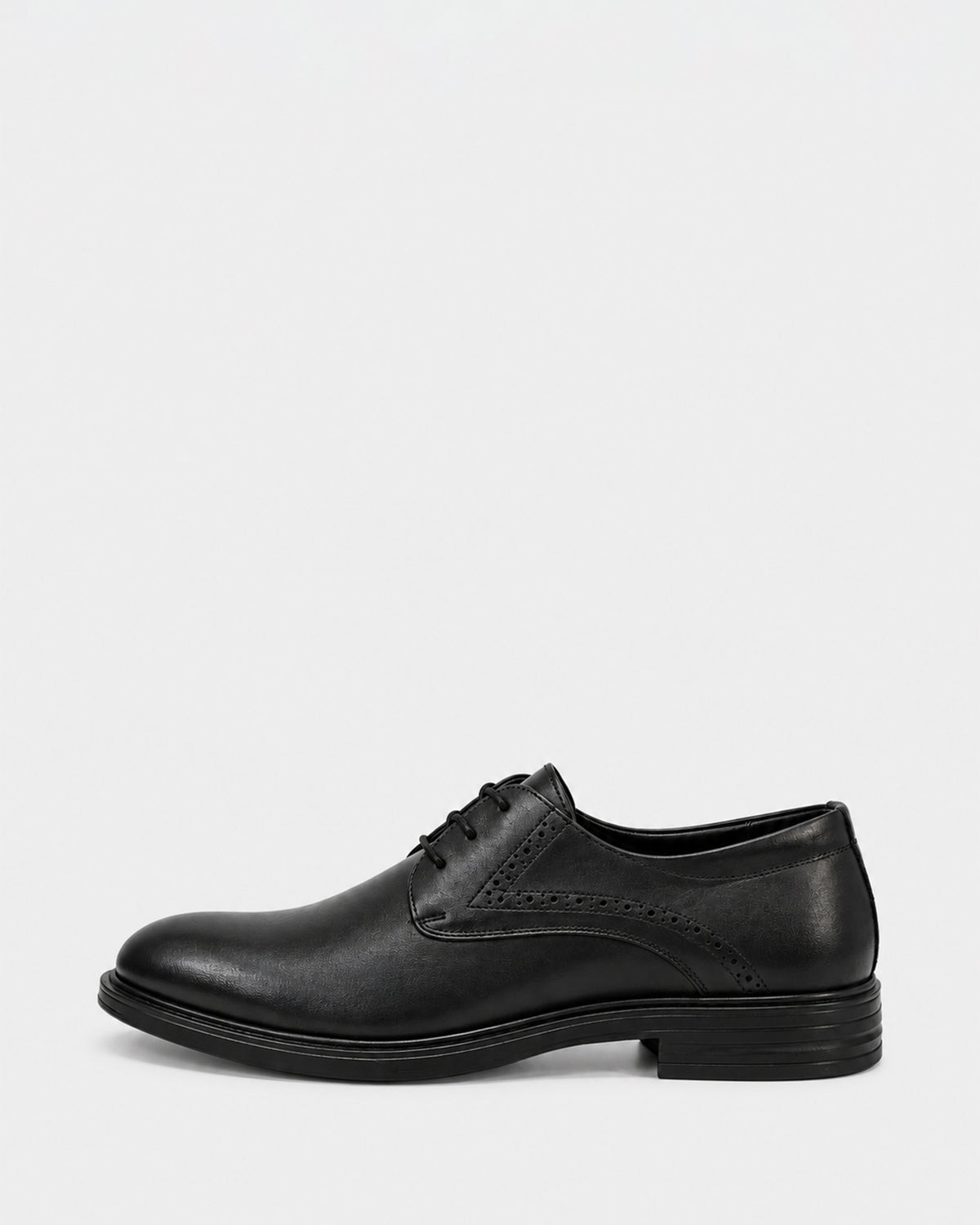 Men's Leather Derby Shoe – Black