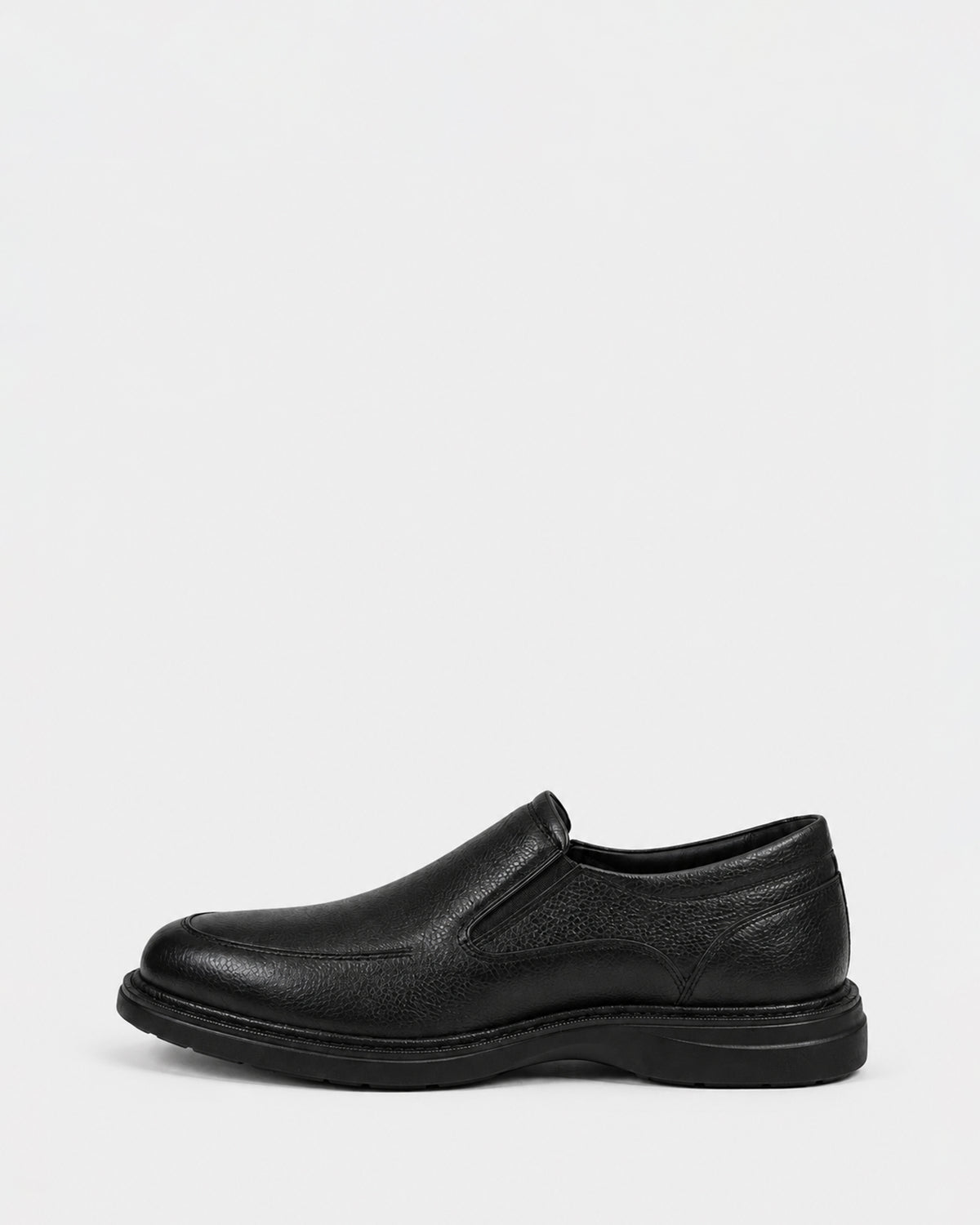 Men's Leather Slip-On Shoe – Black