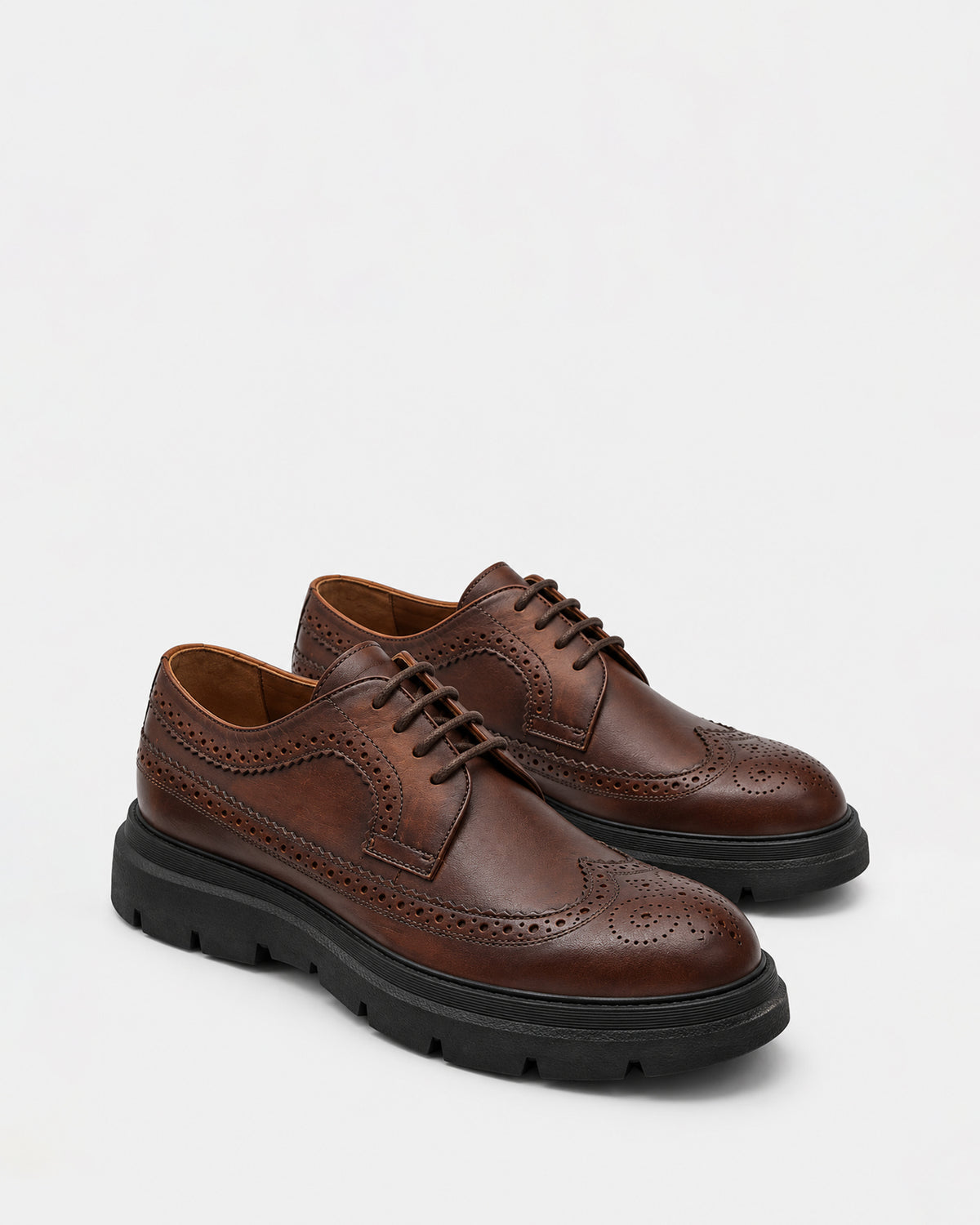 Lotfy Men's Leather Brogue Shoe 97051-103002 Hazelnut