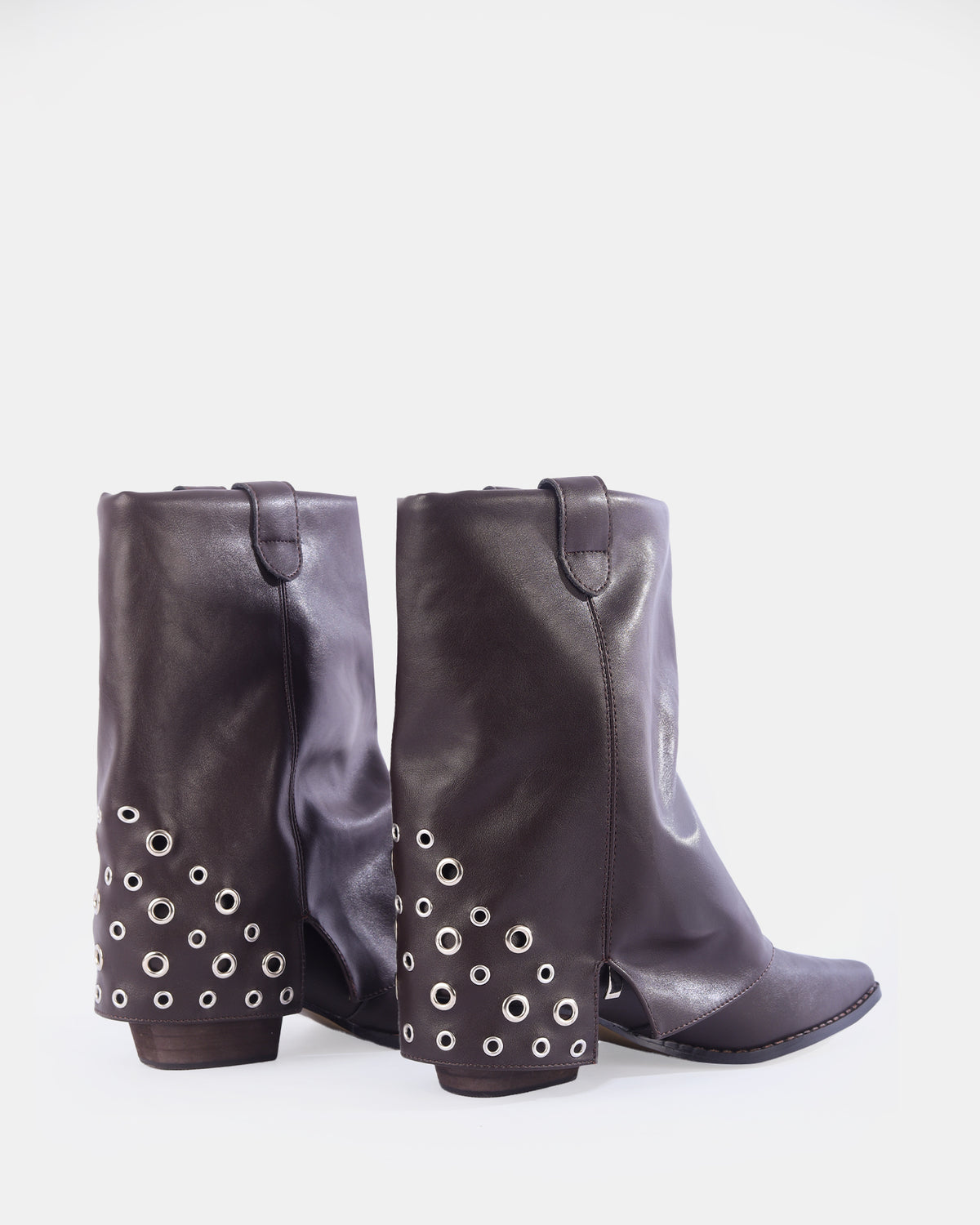 Botshy Women's Eyelet Western Ankle Boot Brown