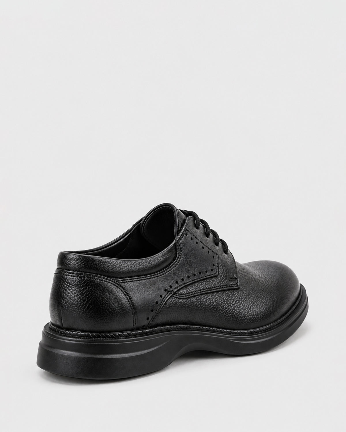 Men's Leather Plain-Toe Derby – Havan & Black