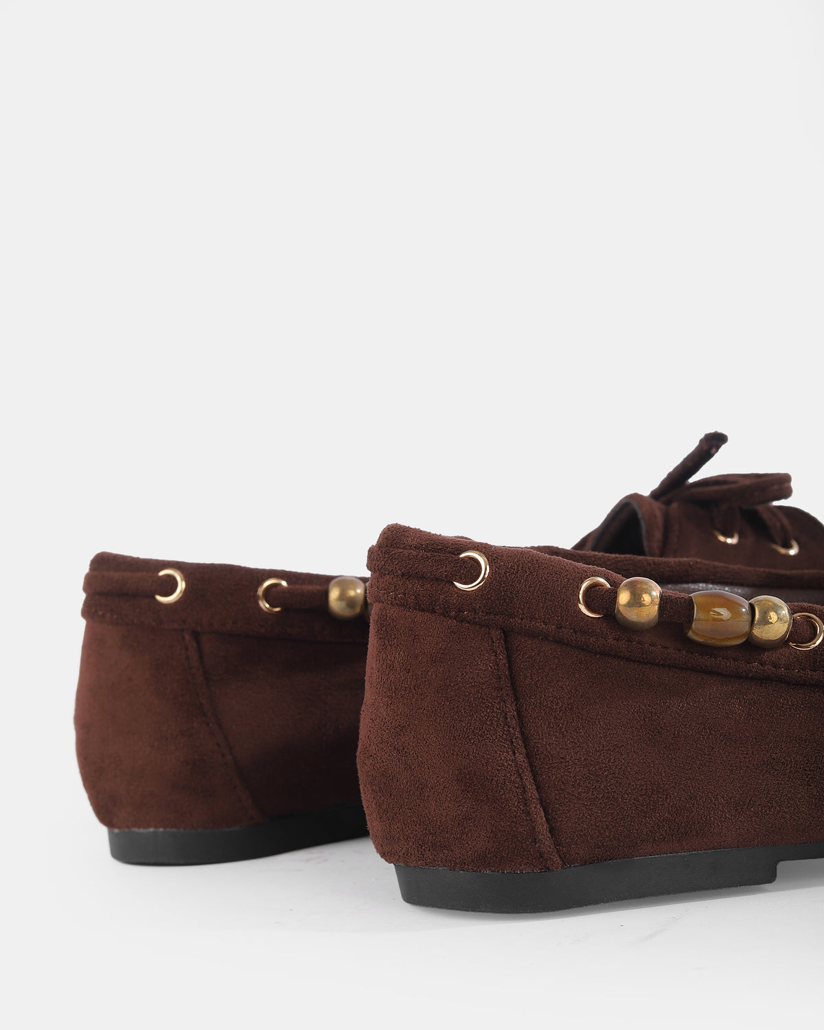 Botshy Women's Beaded Boat Shoe Loafer Cafe