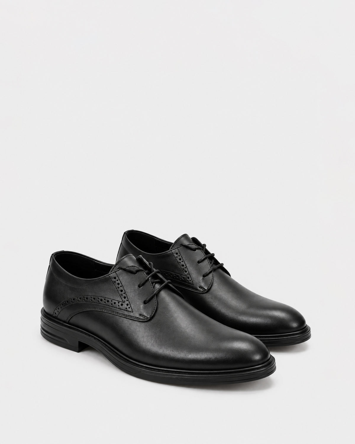 Men's Leather Derby Shoe – Black
