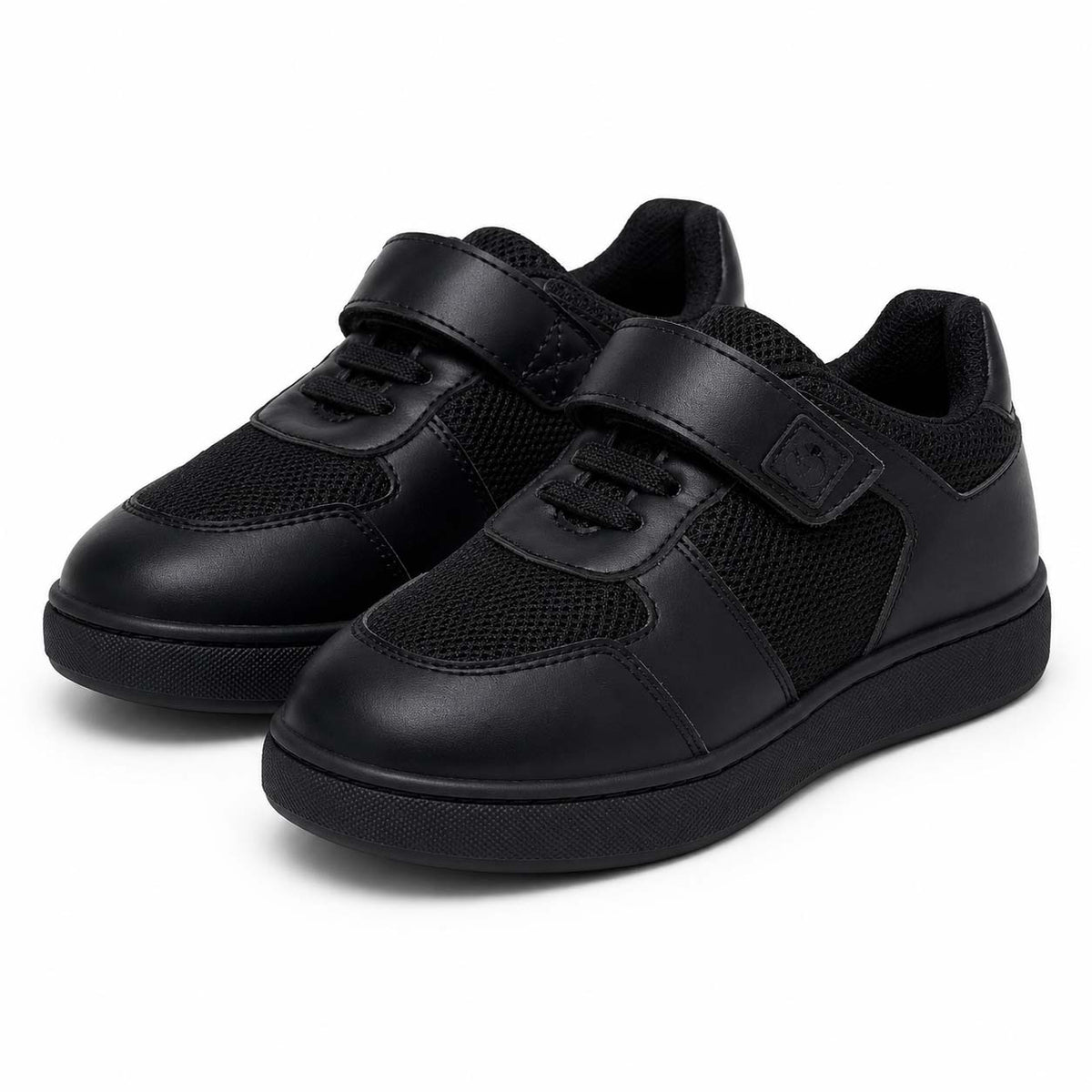 Lotfy kids' velcro strap mesh sneaker in black