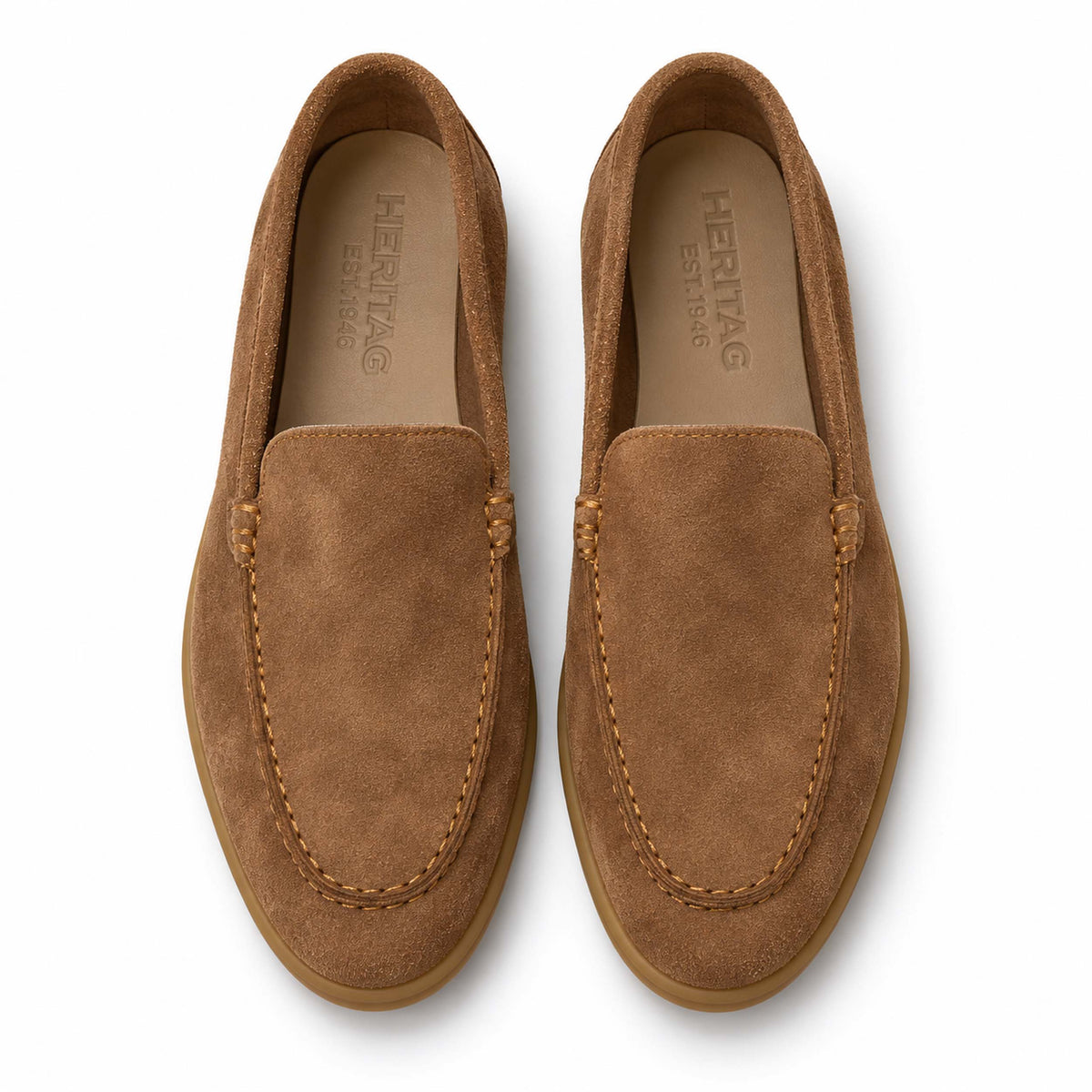Lotfy men's casual suede shoe in cafe brown, 100151-314