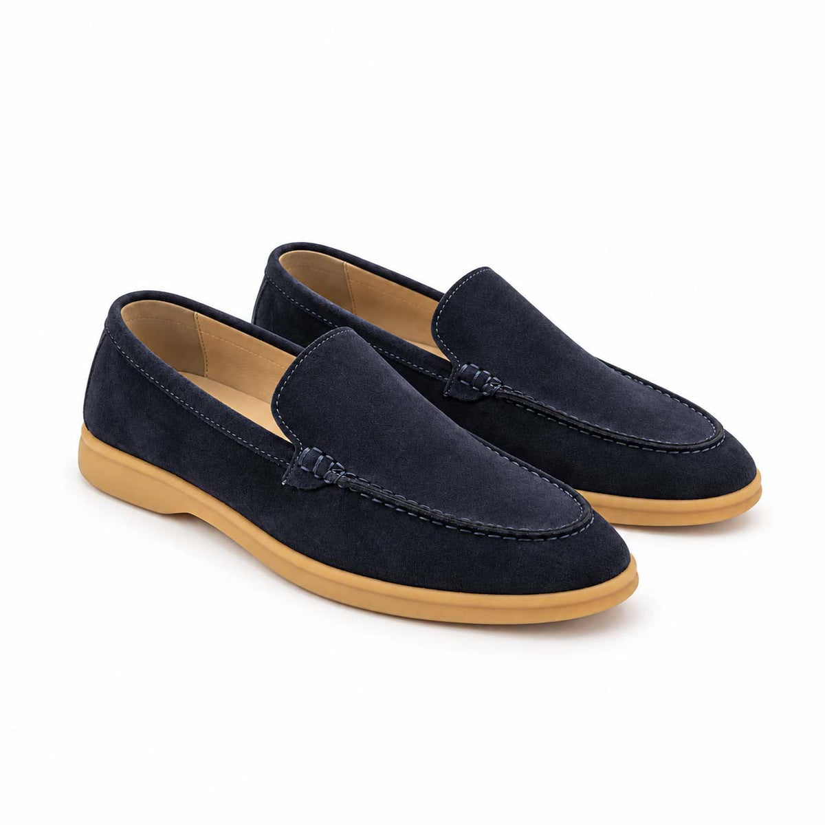 Lotfy men's casual suede shoe in navy, 100151-314