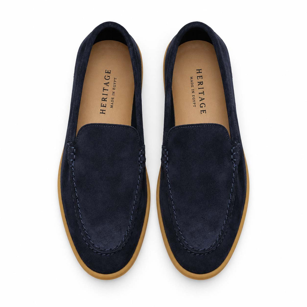 Lotfy men's casual suede shoe in navy, 100151-314
