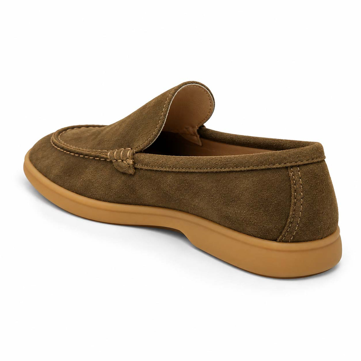 Lotfy men's casual suede shoe in olive, 100151-314