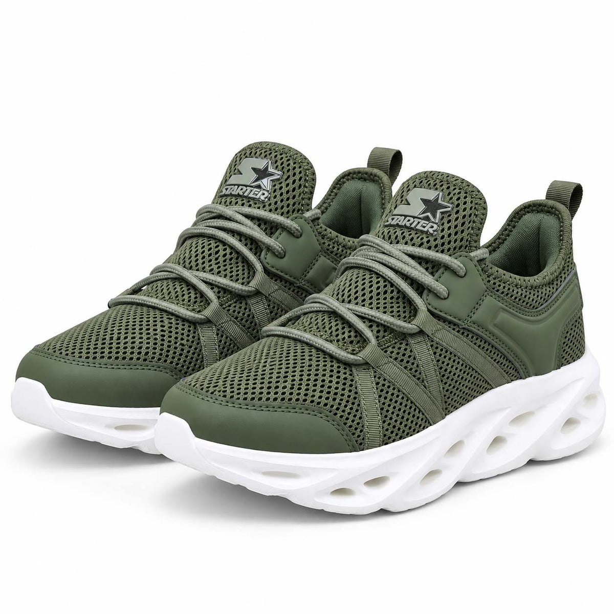 Lotfy men's chunky sneakers in green, 43351-426012