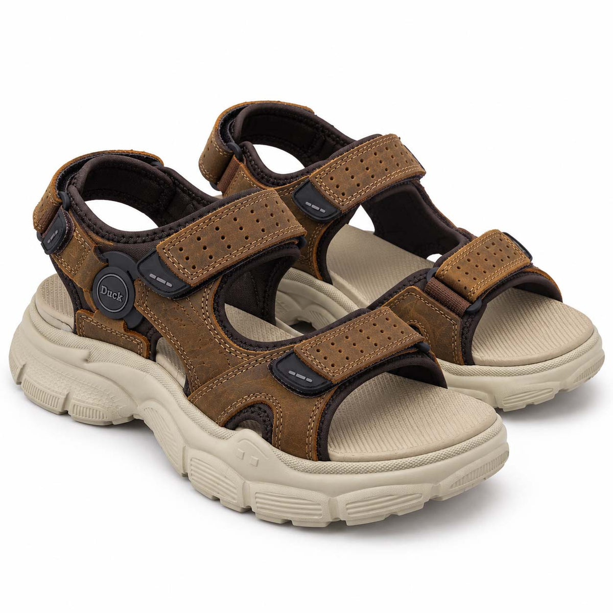 Lotfy men's chunky sport sandals in brown, 84751-R60