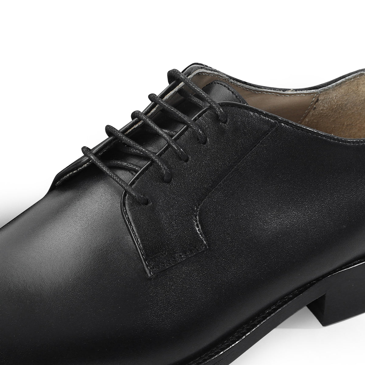 Lotfy men's classic leather shoe in black, 97051-1213606