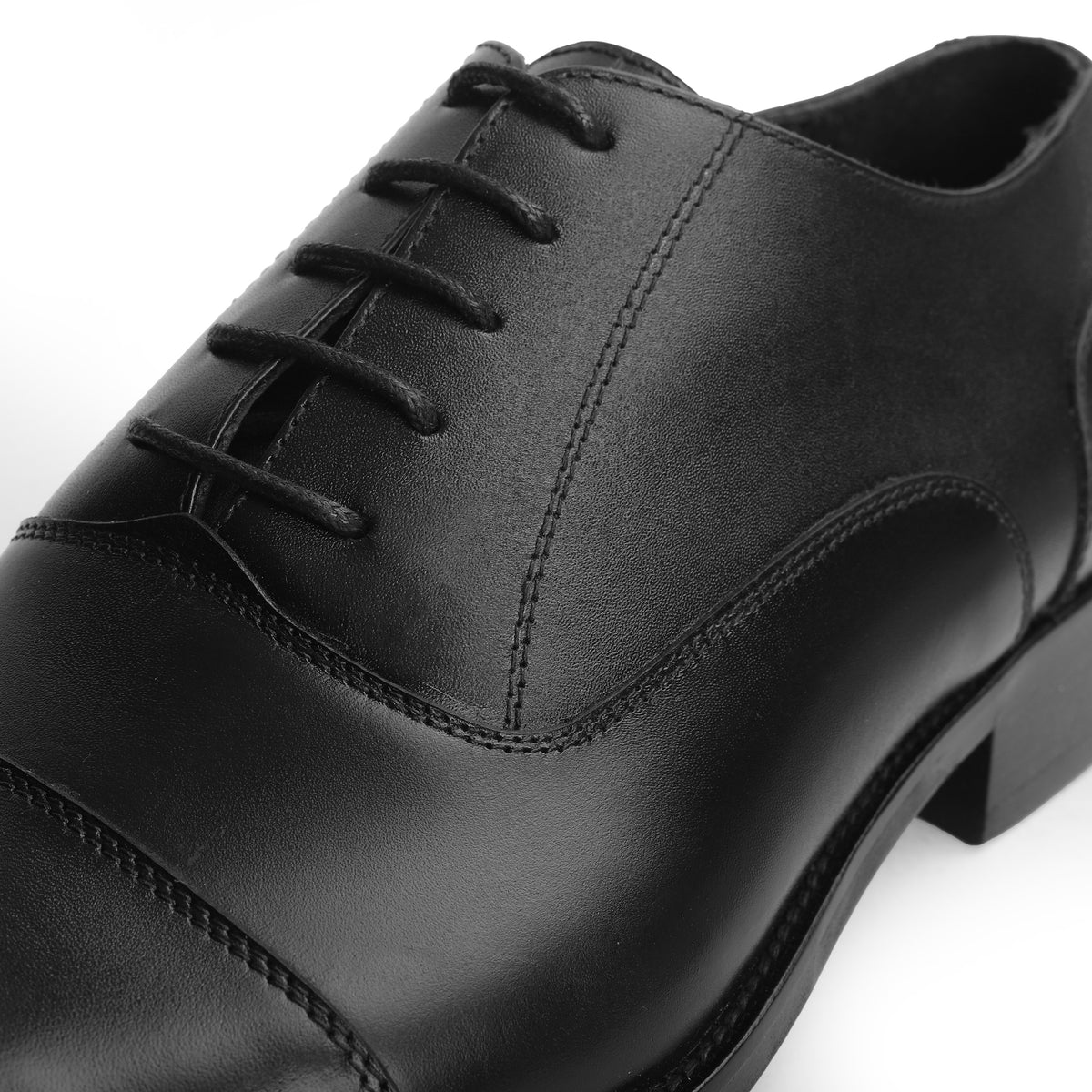 Lotfy men's classic leather shoe in black, 97051-1213607
