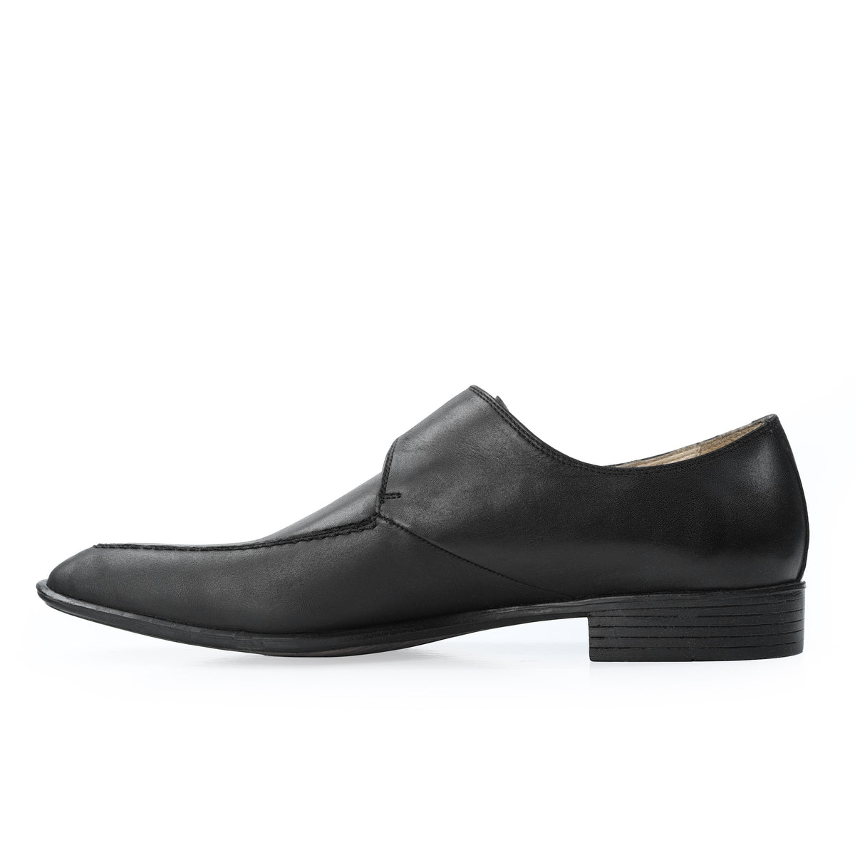 Lotfy men's classic leather shoe in black, 97051-755041