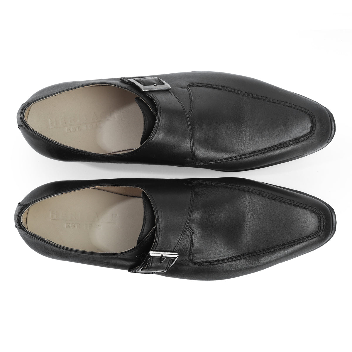 Lotfy men's classic leather shoe in black, 97051-755041