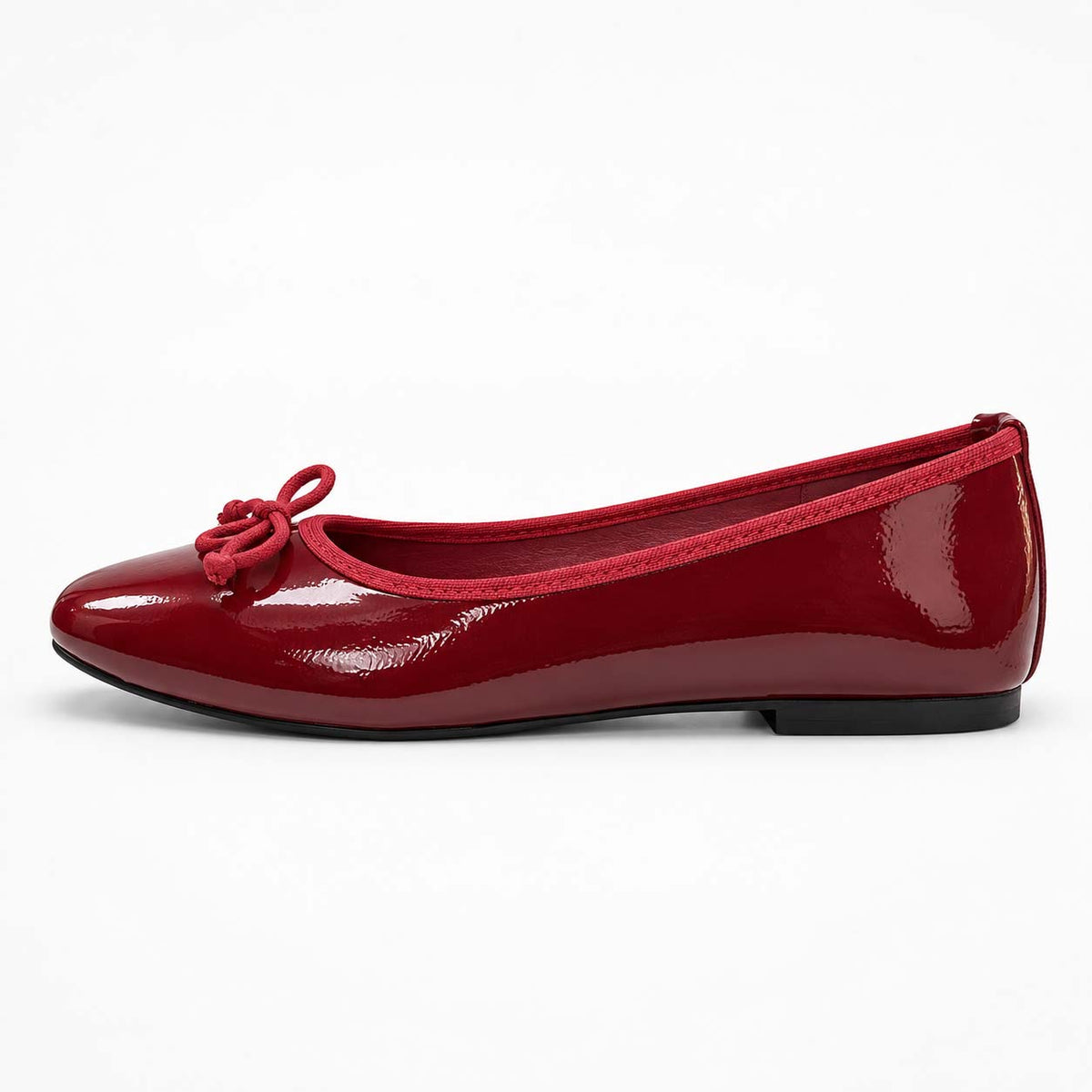 Lotfy women's patent ballet flat in burgundy, 99941-BG6