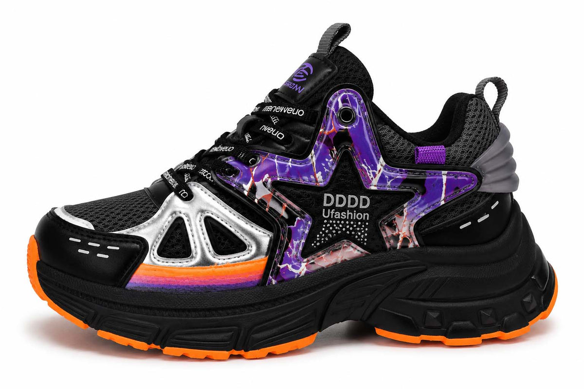 Step Cash kids' fashion boot in black and purple, 44021-X9