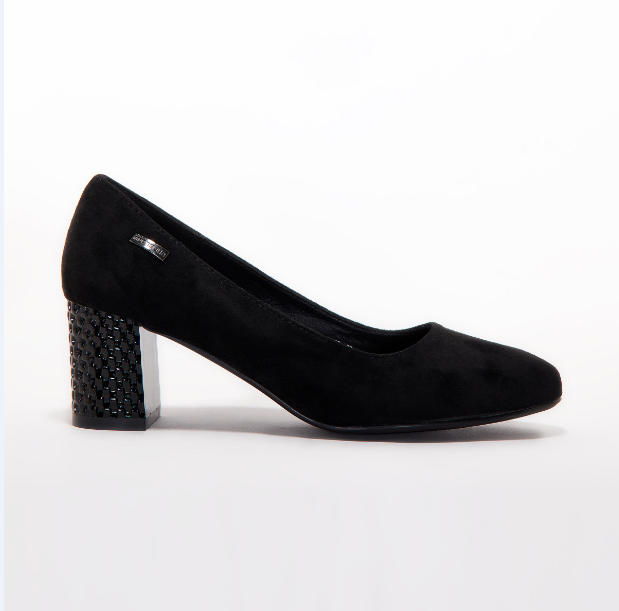 Shoeroom Suede High Heel Classic Shoes Black 2337