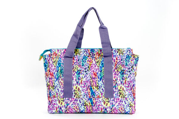 Summer Colors Tie Dye and Colorful Leopard women tote bag
