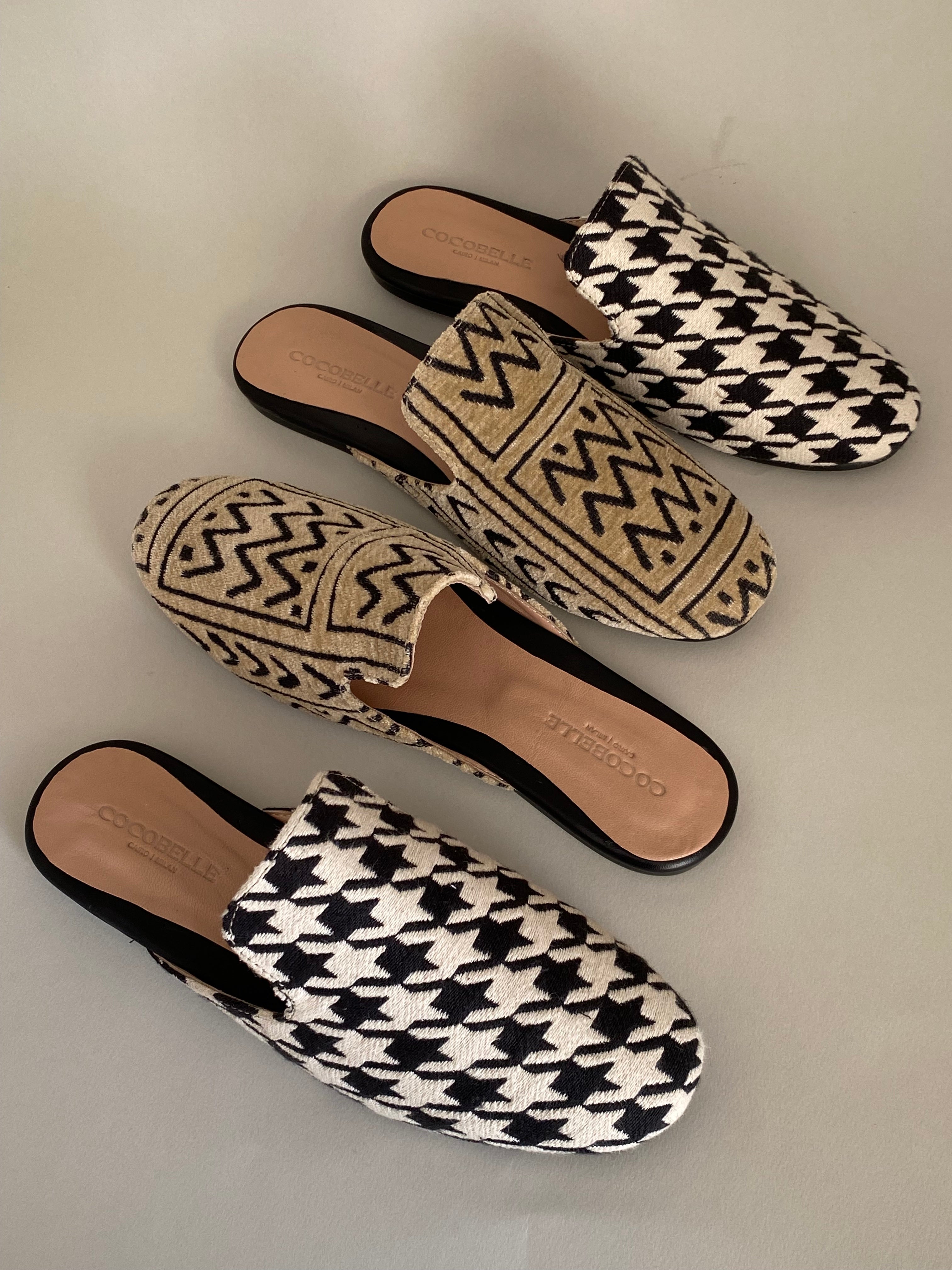 Tracy Flat Mule in Houndstooth