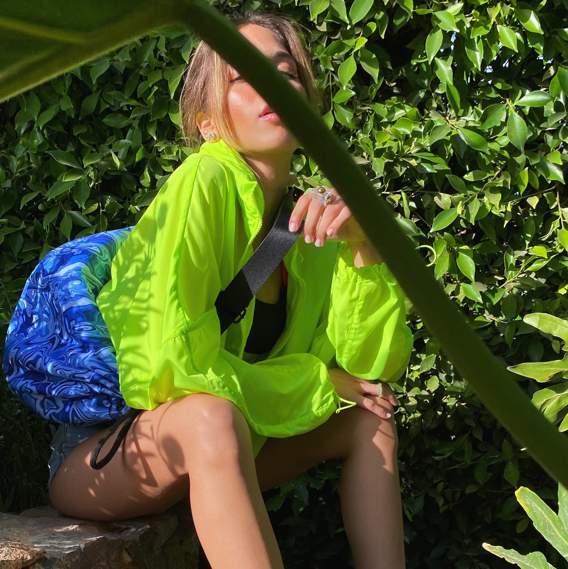 Psychedelic Blue Oversized Fanny Pack