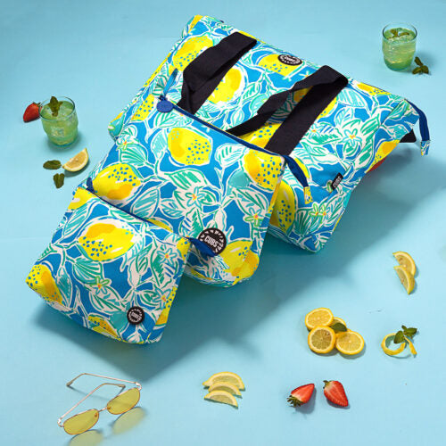 Lemons & Pasterl Tie Dye Women Tote Bag