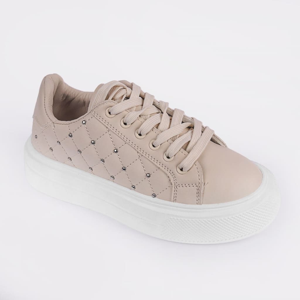 Nude Sneakers with Studs - JB Collection